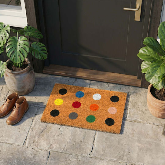 Relaxdays Covoraș de Intrare din Fibră de Cocos Galben 60x40cm Grosime 15mm