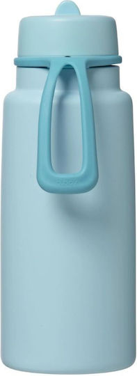 B.Box Stainless Steel Kids’ Batman Thermos Water Bottle with Pop-Up Spout Light Blue 1000ml