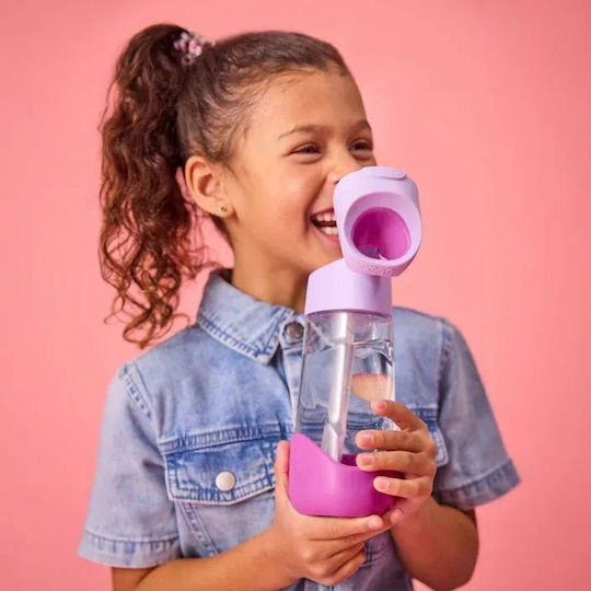 B.Box Kids Tritan Plastic Water Bottle with Straw Purple 450ml