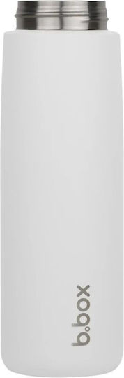 B.Box Stainless Steel Kids Batman Thermos Bottle with Pop-Up Spout White 690ml