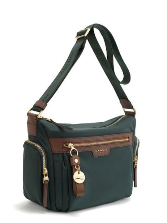 Green Fabric Women's Shoulder Bag