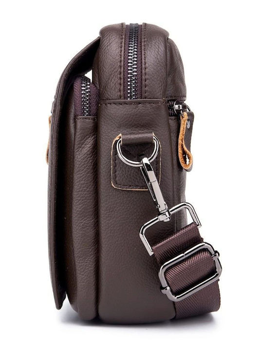 Leder Herren Schulter / Crossbody Braun Tasche