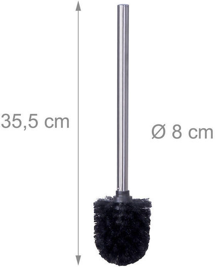 Relaxdays Perie de Toaletă din Inox pentru Baie, Neagră