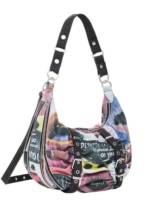 Desigual Geantă de Umăr pentru Femei din Material Textil Multicoloră