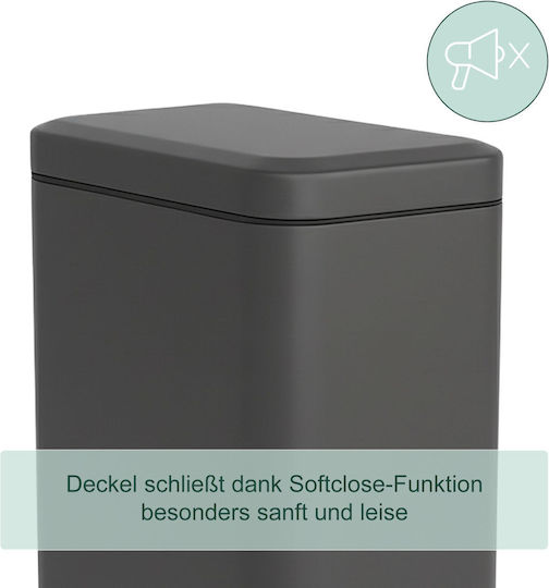 Relaxdays Coș de Baie Metalic 5 L Gri