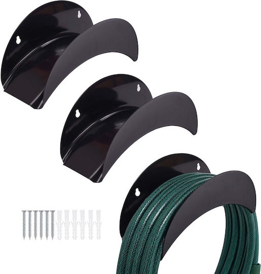Relaxdays Hose Holder Set 3 Black