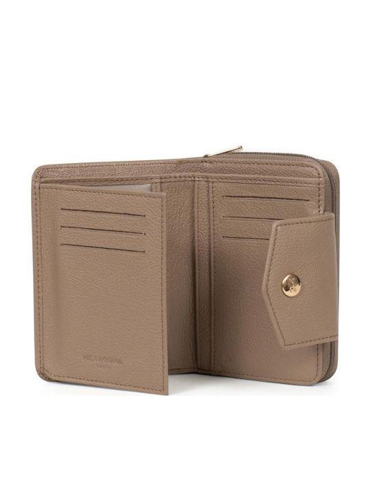 Braune Damenlederbrieftasche mit RFID