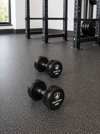 MegaFitness Βαράκι Στρογγυλό Λαστιχένιο 1 x 16kg