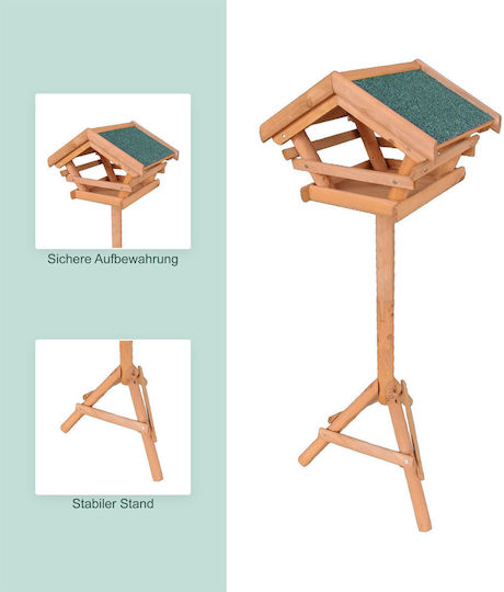 Spruce Wood Bird Feeder Relaxdays