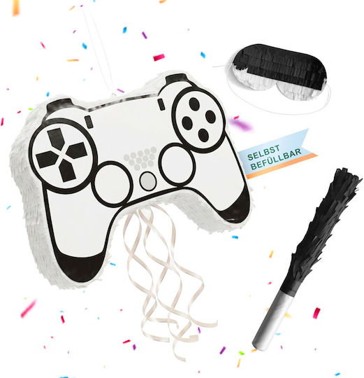 Relaxdays Pinata Set A Party Black White Grey Stick Mask