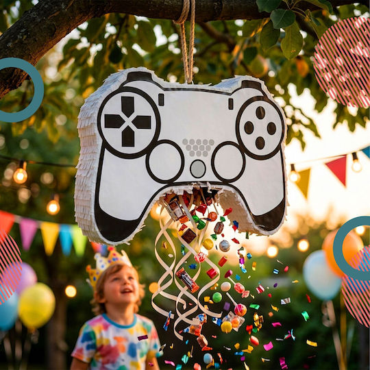 Relaxdays Pinata Set A Party Black White Grey Stick Mask