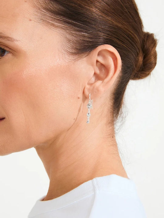 Pilgrim Lucia Crystal Earrings Silver-plated 601916033 Ορείχαλκος