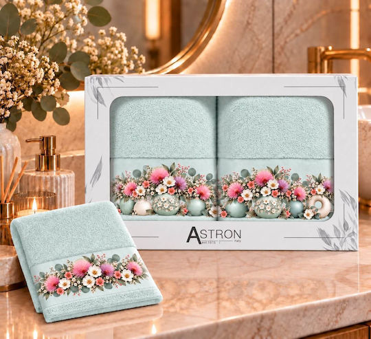 Astron Italy Amara 3-Piece Bath Towel Set 30x cm Mint 500 g/m² Weight