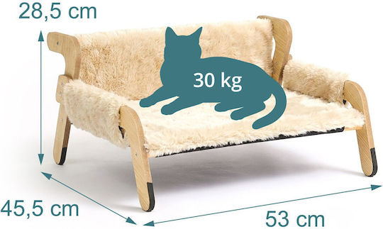 Relaxdays Hanging Cat Bed Wood Beige 28.5 X 53 X 45.5 Cm