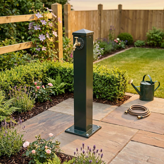 Relaxdays Corner Garden Fountain Gold-gray 91 × 22.5 × 22.5 Cm