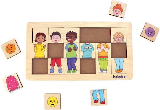 Holz-Kinderpuzzle Match and Mix Emotionen 18 Teile