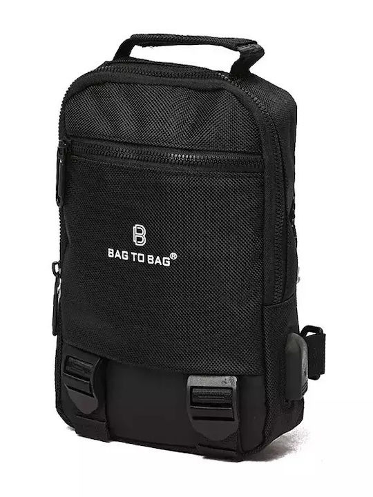 Herren Brusttasche Schwarz