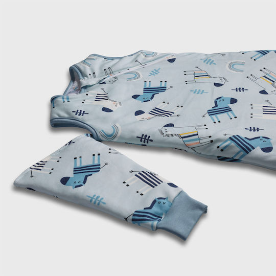 Tender Spring Sleeping Bag with Legs Flex 1 Tog Light Blue with Detachable Sleeves