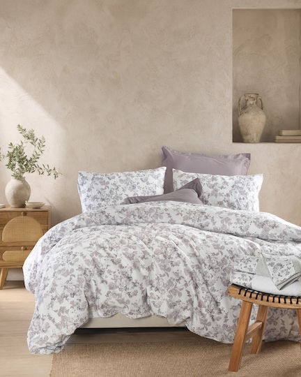 Rythmos Camelia Комплект Калъфки за Възглавници с Кант Бели 50x70 см