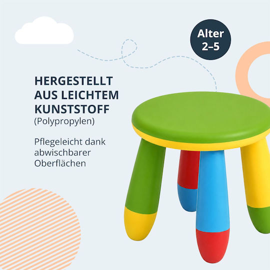 Set de Masă pentru Copii cu Scaune din Plastic Multicolor Relaxdays