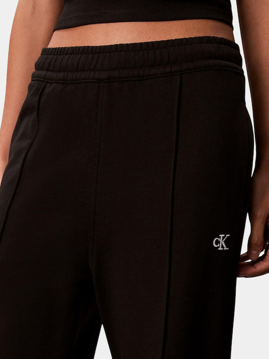 Pantaloni de Trening cu Talie Înaltă Negri