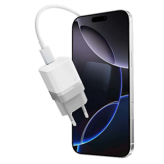 Cuktech GaN зарядно устройство без кабел с USB-C порт 40 W бяло (AC301)