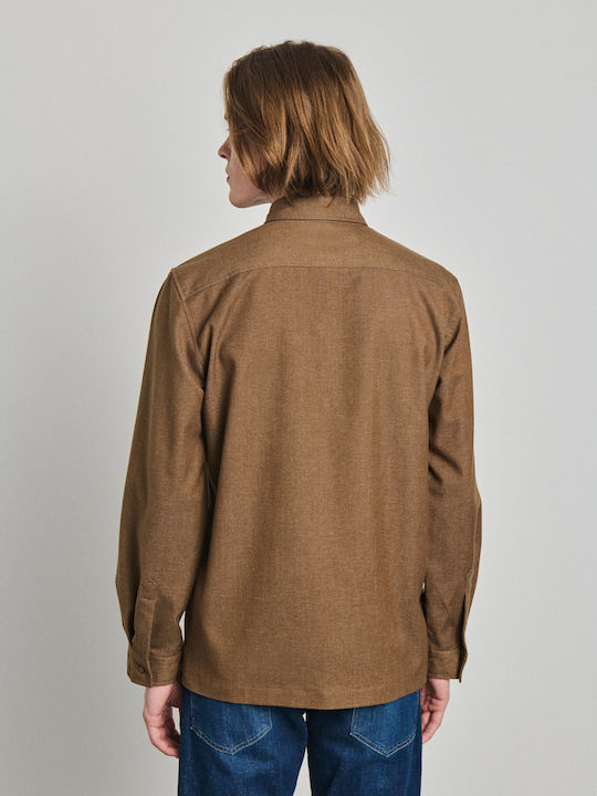 Adam Overshirt με Μακριά Μανίκια σε Κανονική Γραμμή Honey