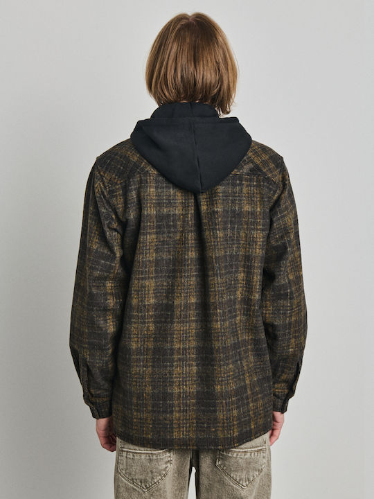 Justin Overshirt с Дълъг Ръкав в Стандартна Кройка на Каре, Многоцветен