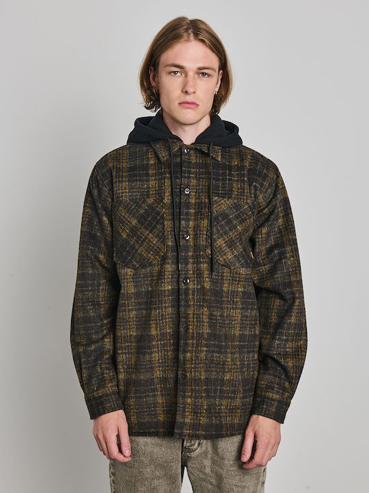 Justin Overshirt с Дълъг Ръкав в Стандартна Кройка на Каре, Многоцветен