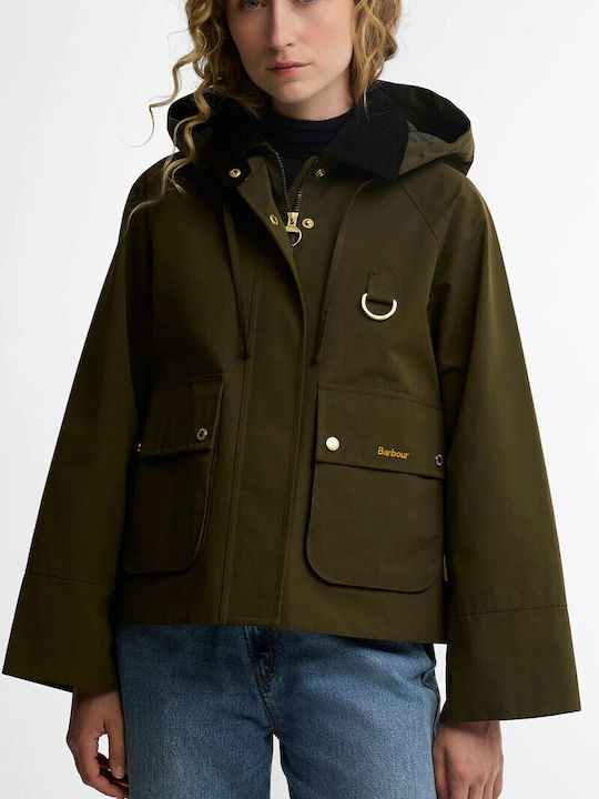 Barbour Terrington Showerproof Damenjacke für den Winter Olive/Shadow Classic