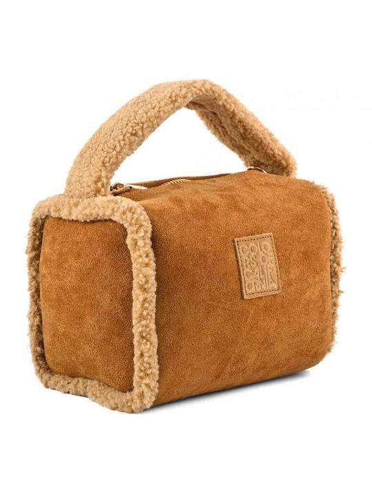 Colors Of California Brown Fur Women's Shoulder Bag / Handbag Colors Of California Brown Fur Women's Shoulder Bag / Handbag