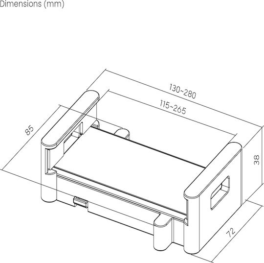 Maclean Mc-991 Universelle Vesa-Tablet-Halterung Tablet-Halterung mit Arm 4,7"-15"
