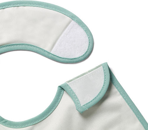 Babyono Muslin Αδιάβροχη Σαλιάρα από 100% Βαμβάκι με Αυτοκόλλητο Μέντα για 0 m+