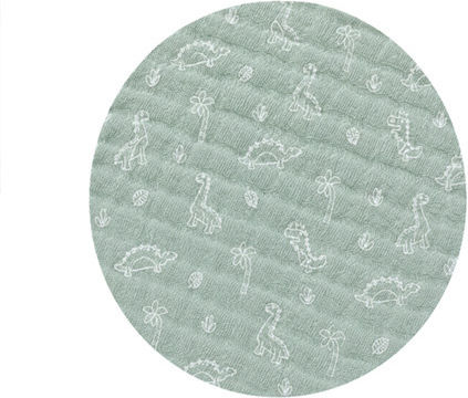 Babyono Muslin Waterproof Bib Made of 100% Cotton with Hook and Loop Fastener Mint for 0 m+