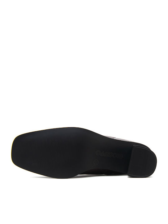 Bordeauxfarbene Damen-Lederstiefeletten
