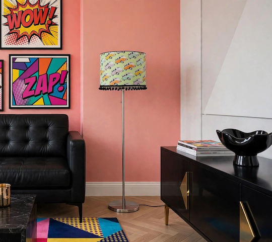 Floor Lamp with E27 Bulb Holder Multicolour