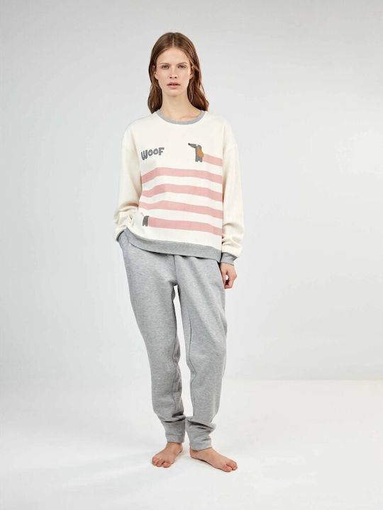 Gisela Winter Women's Pyjama Set White
