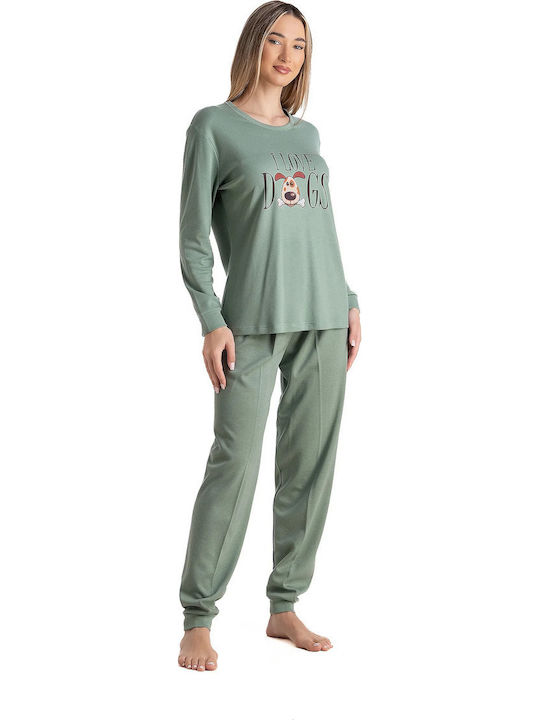 Relax Anatomic Winter Women's Pyjama Set Pistachio 3426045-Pistachio