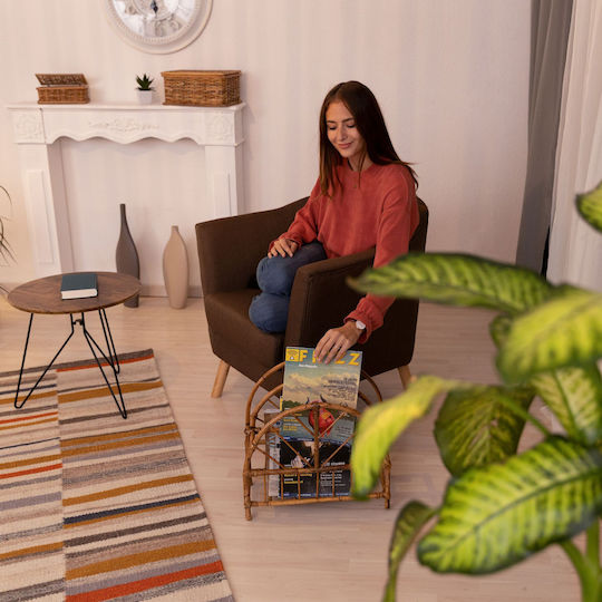 Relaxdays Magazinständer Braun 43,5 x 20,5 x 47 cm