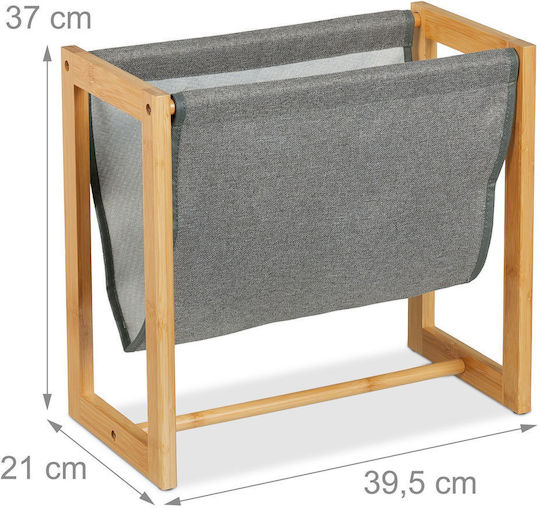 Relaxdays Θήκη Περιοδικών Υφασμάτινη Μπεζ 37x21x39.5εκ.