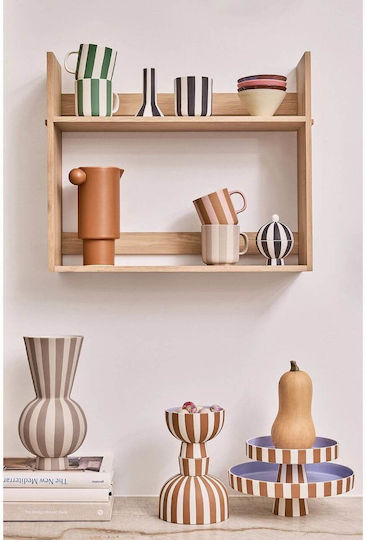 OYOY Bol De Servire Toppu Rotund Din Ceramică Maro cu Diametrul de 12,6 cm