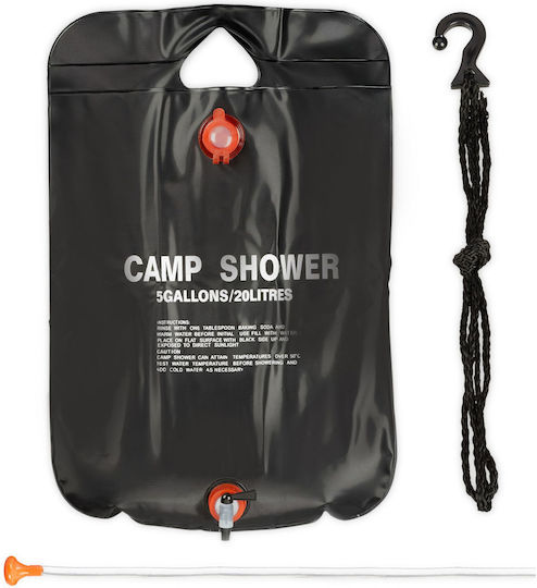 Relaxdays Camping Shower 20 Liters Black
