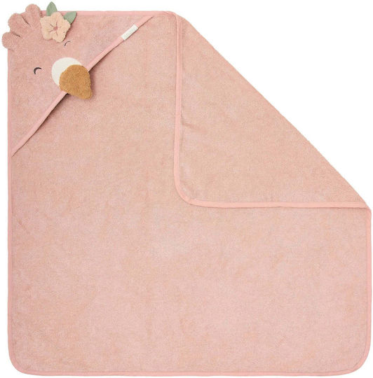 Little Dutch Baby Hooded Bathrobe Flamingo Flamingo 100x100 cm