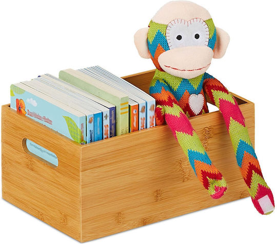 Relaxdays Aufbewahrungskorb Bamboo Braun