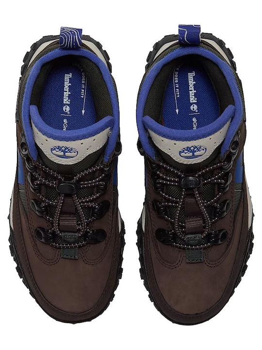 Motion 6 Leather Kids Ankle Boots with Laces Brown