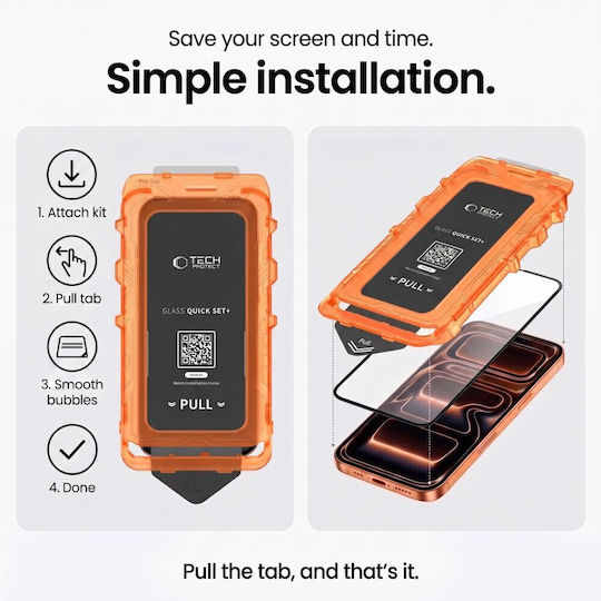 Закалено стъкло Tech-Protect Quick Set+ 2 броя Google Pixel 9 Pro XL 10 Pro XL 11 Pro XL Прозрачно 5906302343416