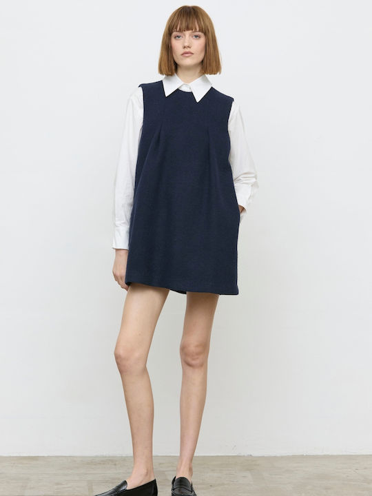 Rochie-cămașă Mini Navy Blue