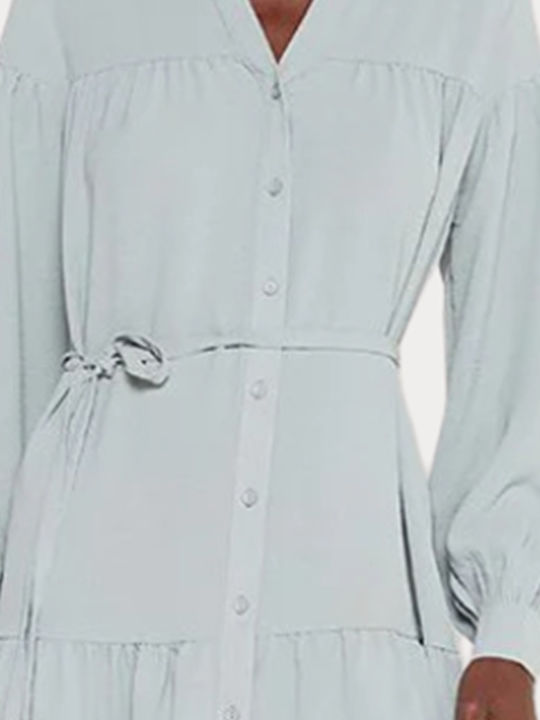 Sommerliches Hemdblusenkleid Blue Grey