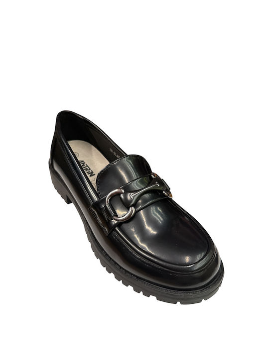 Loafers pentru Femei de Culoare Neagră