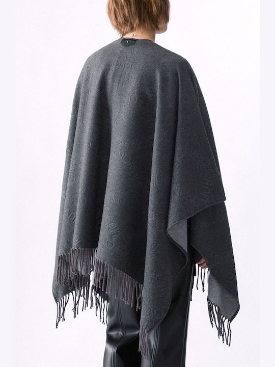 Women's Dark Grey Poncho